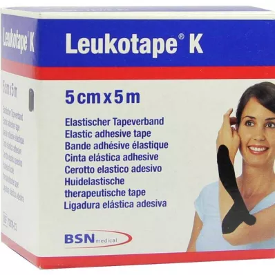 Leukotape K 5cm černý, 1 kus