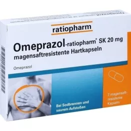 OMEPRAZOL-ratiopharm SK 20 mg tvrdé enterální tobolky, 7 ks