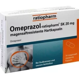 OMEPRAZOL-ratiopharm SK 20 mg tvrdé enterální tobolky, 14 ks