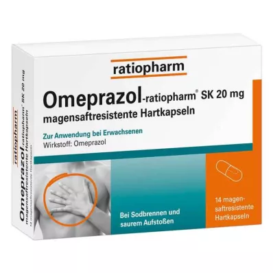 OMEPRAZOL-ratiopharm SK 20 mg tvrdé enterální tobolky, 14 ks OMEPRAZOL-ratiopharm SK 20 mg tvrdé enterální tobolky, 14 ks
