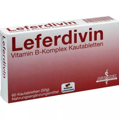 LEFERDIVIN Vitamin B komplex žvýkací tablety, 60 ks