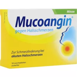 MUCOANGIN Mátové pastilky 20 mg, 18 ks