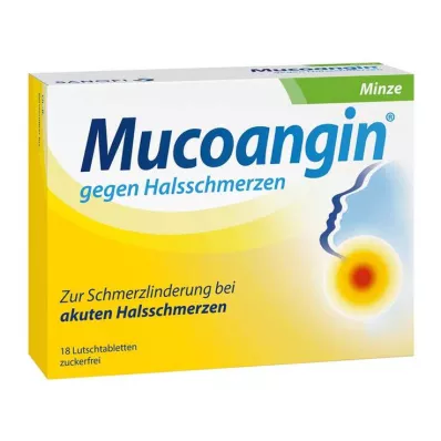 MUCOANGIN Mátové pastilky 20 mg, 18 ks