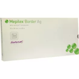 MEPILEX Pěnový obvaz Border Ag 10x20 cm sterilní, 5 ks