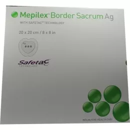 MEPILEX Hranice Sacrum Ag pěnový obvaz 20x20 cm ster., 5 ks