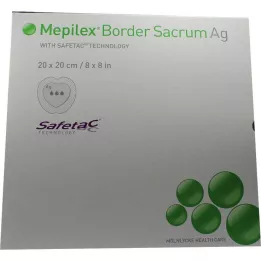 MEPILEX Hranice Sacrum Ag pěnový obvaz 20x20 cm ster., 5 ks