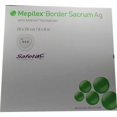 Mepilex Border Sacrum Ag obvaz 20x20cm, 5 ks