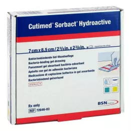 CUTIMED Sorbact Hydroaktivní kompresy 7x8,5 cm, 10 ks
