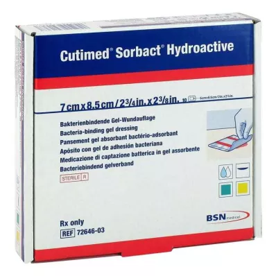 Cutimed Sorbact Hydroactive obklady 7x8,5 cm, 10 ks