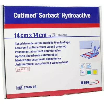 Cutimed Sorbact Hydroactive obklady 14x14 cm, 10 ks