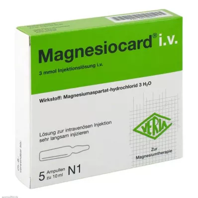 MAGNESIOCARD i.v. injekční roztok, 5X10 ml