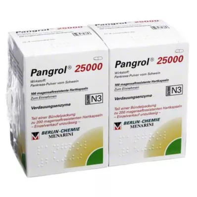 PANGROL 25 000 tvrdých uzávěrů s enterickým potahem, 200 ks