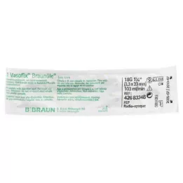 VASOFIX Hnědá trubka 18 G 33 mm zelená/bílá, 1 ks