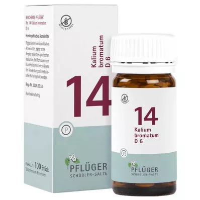 Biochemie Pflueger 14 bromat draselný.D 6 tablet, 100 ks