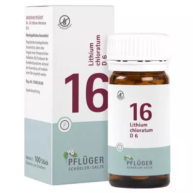 Biochemistry Pflueger 16 Lithium chloratum D 6 tablet, 100 ks