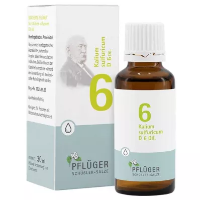 Biochemie Pflueger 6 Kalium sulfuricum D 6 kapek, 30 ml
