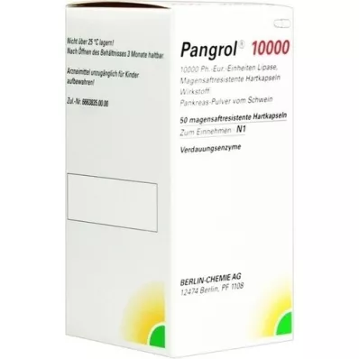 PANGROL 10 000 tvrdých uzávěrů s enterickým potahem, 50 ks