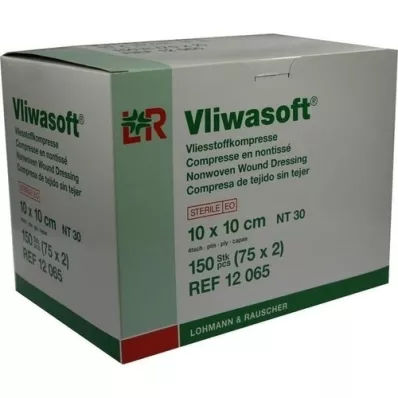 VLIWASOFT Vliesové kompresy 10x10 cm sterilní 4l., 150 ks