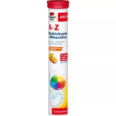 DOPPELHERZ A-Z Multivitamin+Minerály šumivé tablety, 15 ks