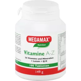 MEGAMAX Vitamíny A-Z+Q10+Lutein tablety, 100 ks
