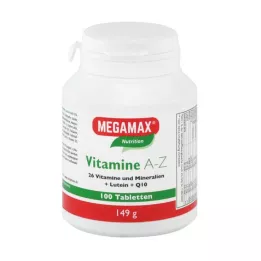 MEGAMAX Vitamíny A-Z+Q10+Lutein tablety, 100 ks