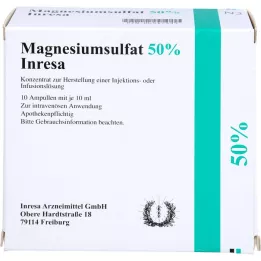 MAGNESIUMSULFAT 50% Inresa Conc.for Inj./Inf.L., 10X10 ml