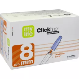 MYLIFE Jehly Clickfine AutoProtect 8 mm 29 G, 100 ks