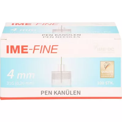 IME-jemná univerzální kanyla 31 G 4 mm, 100 ks