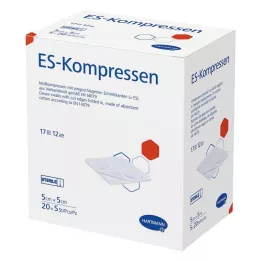 ES-KOMPRESSEN sterilní 5x5 cm 12x hromadné balení, 20X5 ks