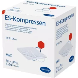 ES-KOMPRESSEN sterilní balení 10x10 cm 12x, 5X20 ks