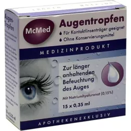 MCMED Oční kapky, jednodávkové pipety, 15X0,35 ml