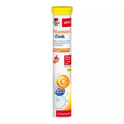 DOPPELHERZ Vitamin C+Zinek šumivé tablety, 15 ks DOPPELHERZ Vitamin C+Zinek šumivé tablety, 15 ks