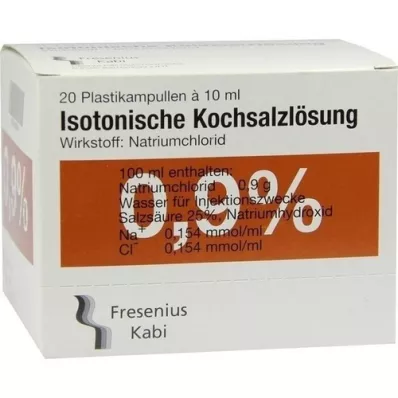 KOCHSALZLÖSUNG 0,9% injekční roztok Pl.Fresenius, 20X10 ml