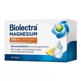 BIOLECTRA Hořčík 365 mg fortissimum lemon, 20 ks