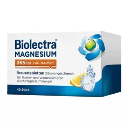 BIOLECTRA Hořčík 365 mg fortissimum lemon, 40 ks