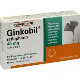GINKOBIL-ratiopharm 40 mg potahované tablety, 60 ks