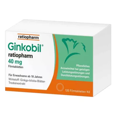 GINKOBIL-ratiopharm 40 mg potahované tablety, 120 ks