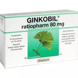 GINKOBIL-ratiopharm 80 mg potahované tablety, 60 ks