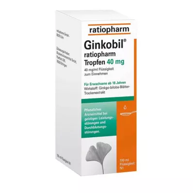 Ginkobil ratiopharm 40 mg s kapkami Ginkgo biloba, 100 ml