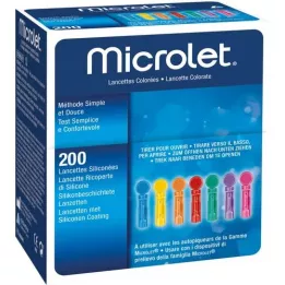 MICROLET Lancety barevné, 200 ks