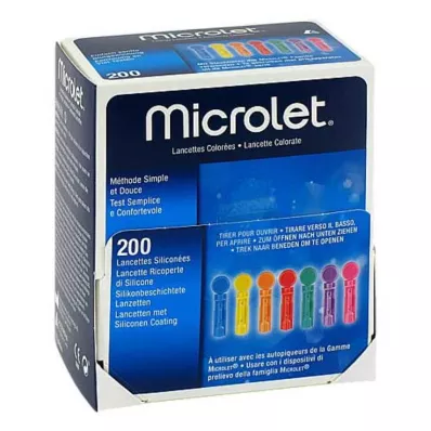 MICROLET Lancety barevné, 200 ks