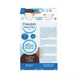 FRESUBIN ENERGY Vláknina DRINK Láhev na čokoládový nápoj, 4x200 ml