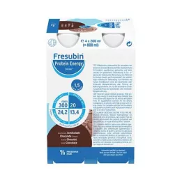 FRESUBIN PROTEIN Energy DRINK Láhev na čokoládový nápoj, 4x200 ml
