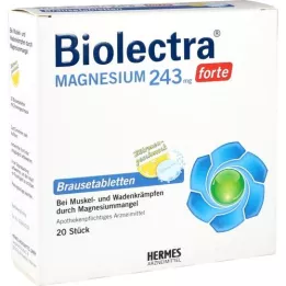 BIOLECTRA Hořčík 243 mg forte Lemon Br. tbl, 20 ks