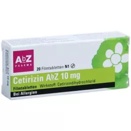 CETIRIZIN AbZ 10 mg potahované tablety, 20 ks