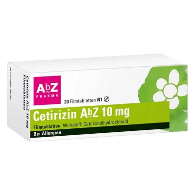 CETIRIZIN AbZ 10 mg potahované tablety, 20 ks CETIRIZIN AbZ 10 mg potahované tablety, 20 ks