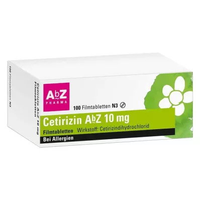 CETIRIZIN AbZ 10 mg potahované tablety, 100 ks CETIRIZIN AbZ 10 mg potahované tablety, 100 ks