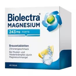BIOLECTRA Hořčík 243 mg forte Lemon Br. tbl, 40 ks
