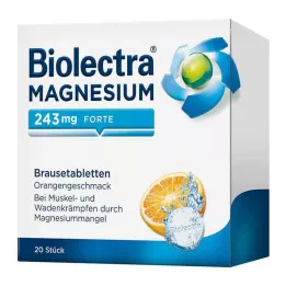 BIOLECTRA Hořčík 243 mg forte Orange Effervescent Tab, 20 ks