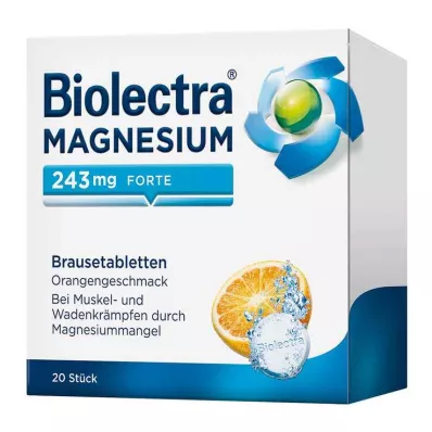BIOLECTRA Hořčík 243 mg forte Orange Effervescent Tab, 20 ks